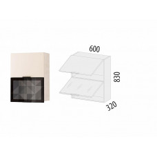 Дакота 103.08 Шкаф-витрина кухонный (с системой плавного закрывания)